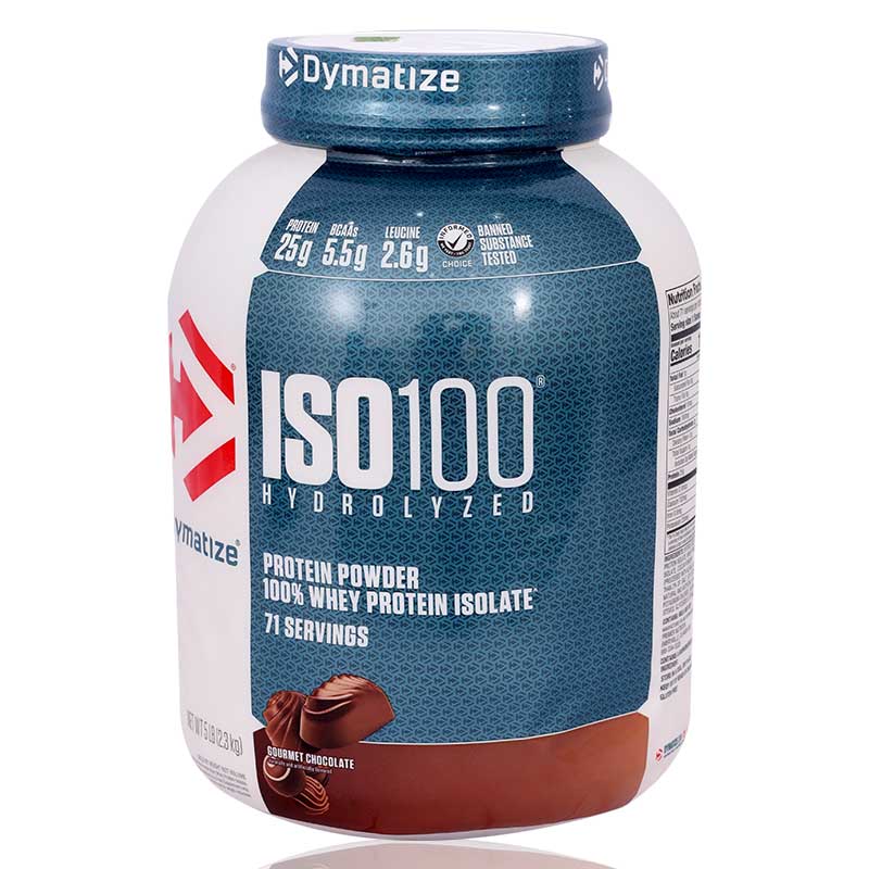 Dymatize Iso 100% Whey Protein Powder Gourmet Chocolate 5lb(2.3kg)
