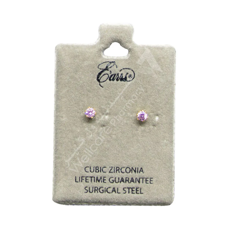 Earrs Eb154 3mm Pink Cubic Zirconia