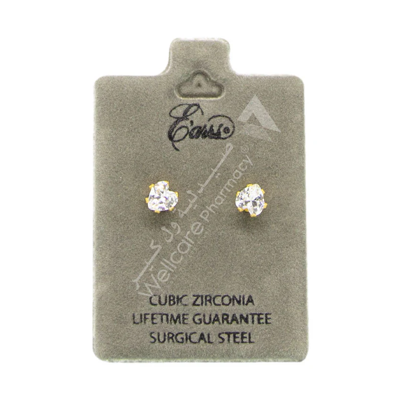 Earrs Eb468 Heart Shaped Cubic Zirconia