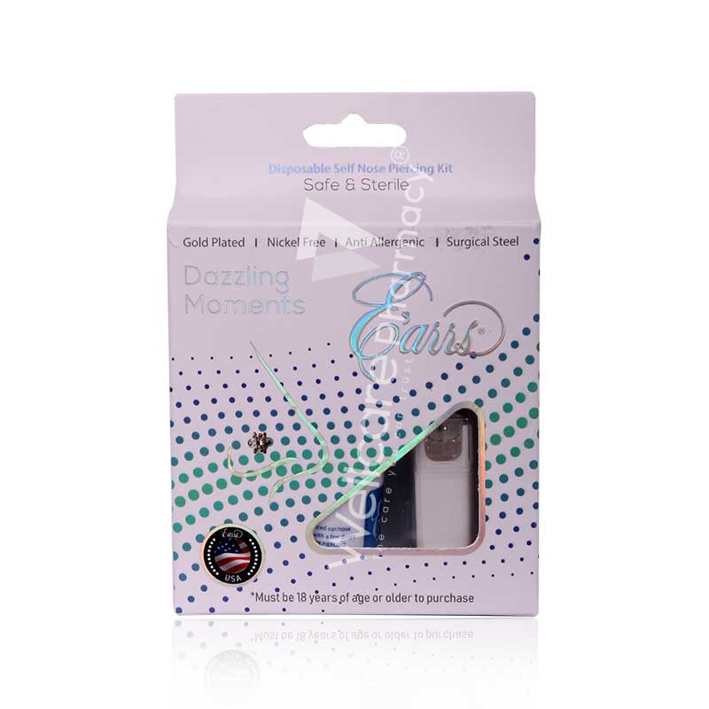 Earrs Epn-201-01s 2mm Crystal Self Nose Piercing Kit Silver - Image 3