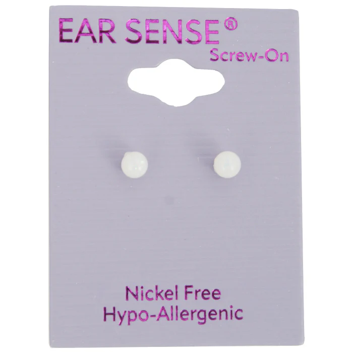 Earsense-B13-Gold 4mm White Pearl