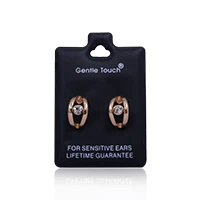 Earsense Gt101 Gold Half Moon Shaped With Crystal Insert - Image 2