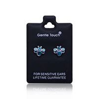Earsense Gt126 Turquoise Tonal Crystal Bee Studs - Image 2