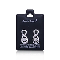 Earsense Gt58 Silver Looped Clear Crystal Insert - Image 2