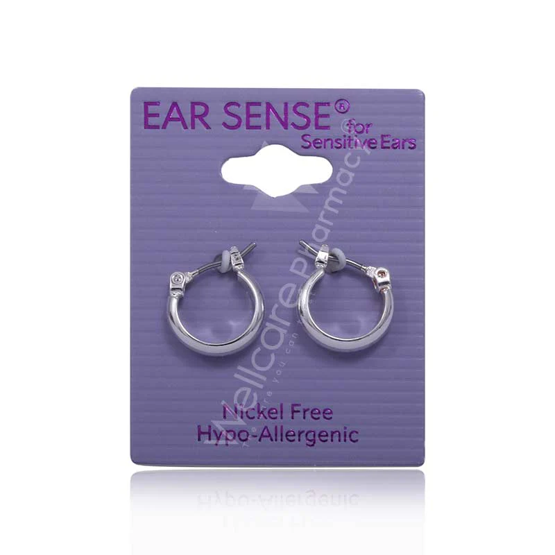 Earsense K10 Silver Horseshoe Click Hoop