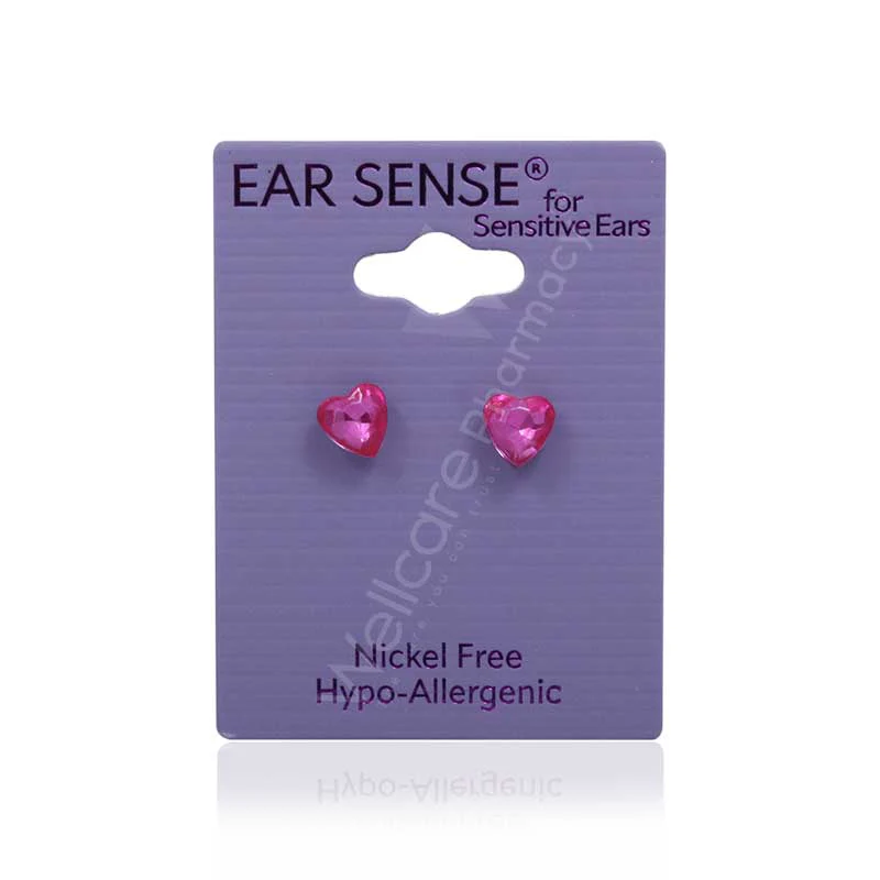Earsense K15 6mm Pink Crystal Heart