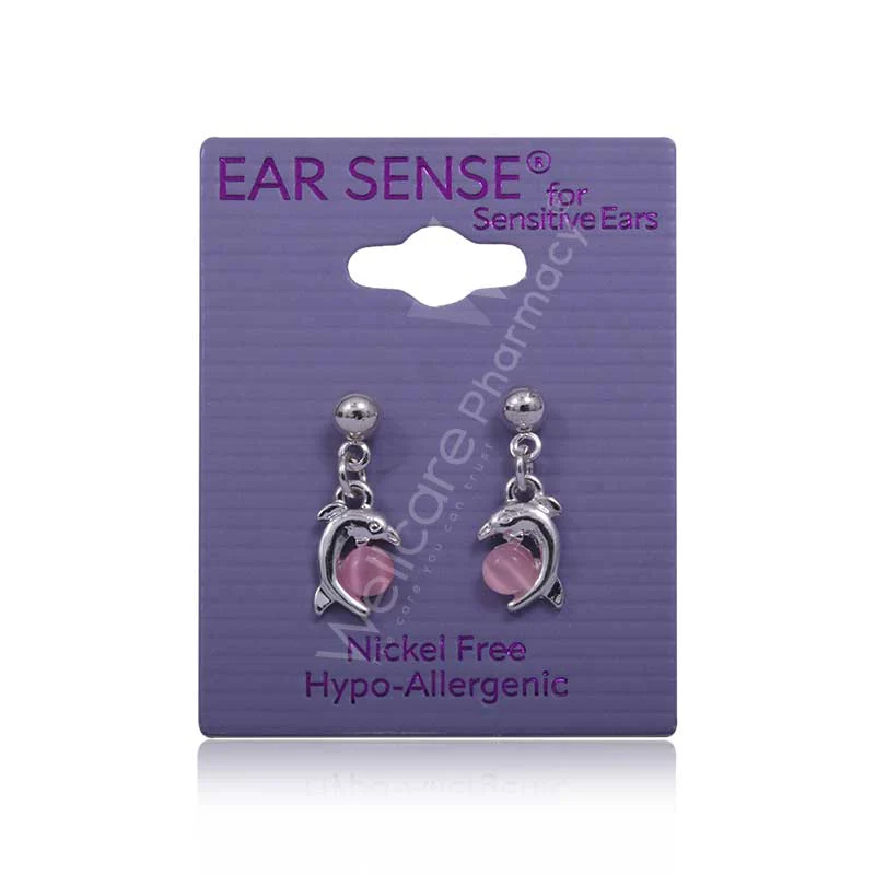 Earsense K18 Dolphin W/Lt. Rose Cateye Drop