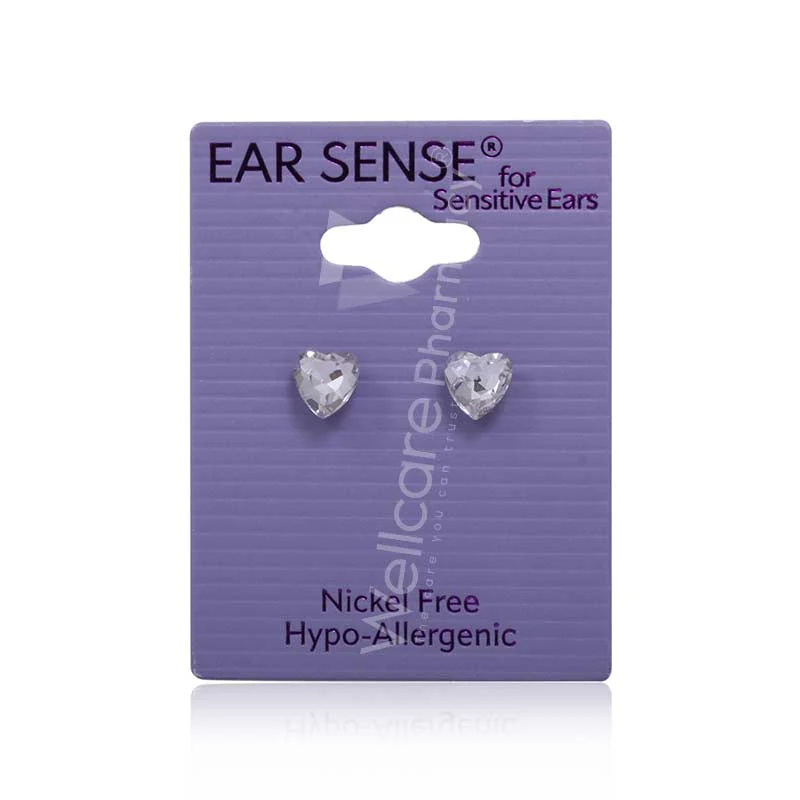 Earsense K6 Crystal Heart Studs