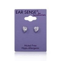 Earsense K6 Crystal Heart Studs - Image 2