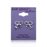 Earsense K9 Silver Bow Studs - Image 2