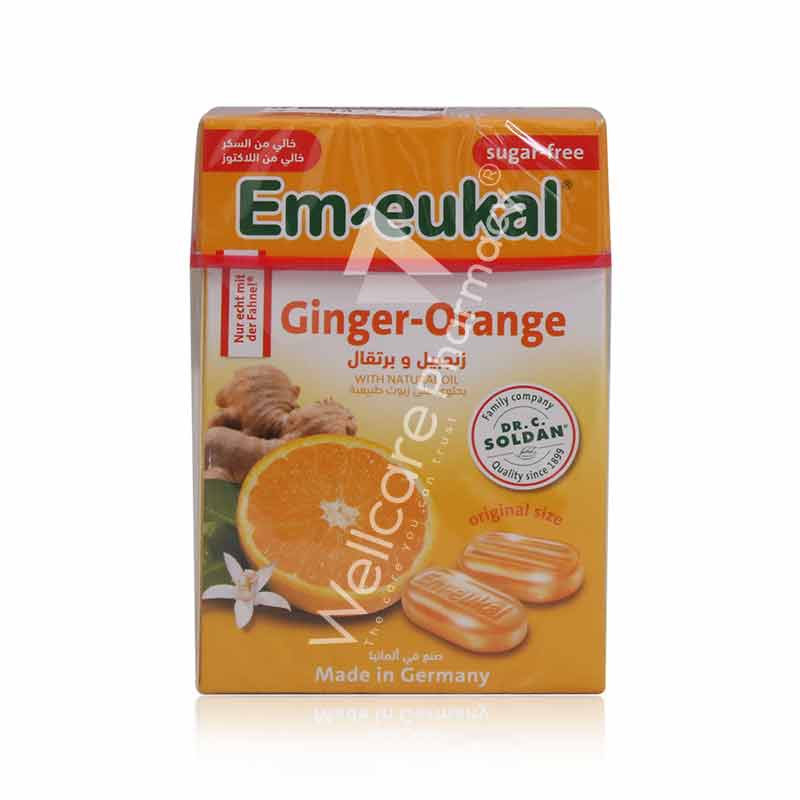Em - Eukal Ginger Orange Lozenges 50Gm - Image 2