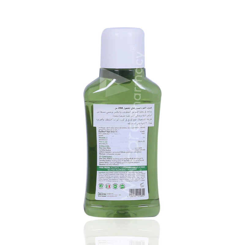 Equilibra Aloe Triple Action Mouth Wash Mini 250ml - Image 3