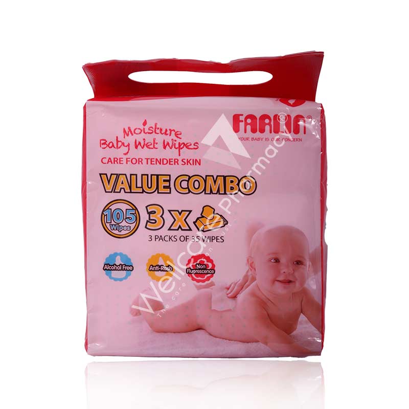 Farlin Baby Wet Wipes Value Pack 3x35 105'S Dt-005a - Image 3