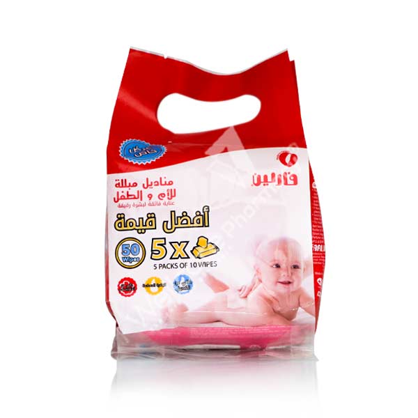 Farlin Baby Wet Wipes Value Pack 5x10 50'S Dt-004a-5p - Image 3