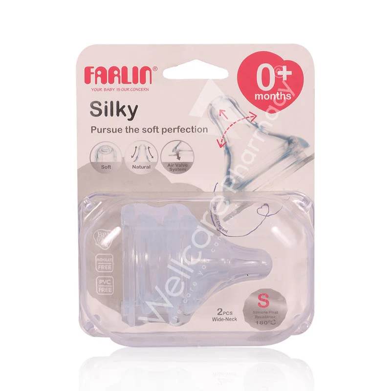 Farlin Silky Nipple-S For Wide Neck Bottle 2'S Ac-22004