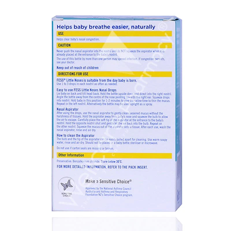 Fess Little Noses Nasal Drops 25ml And Aspirator - Image 3