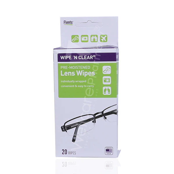 Flents Wipe N Clear Lens Wipes 20'S