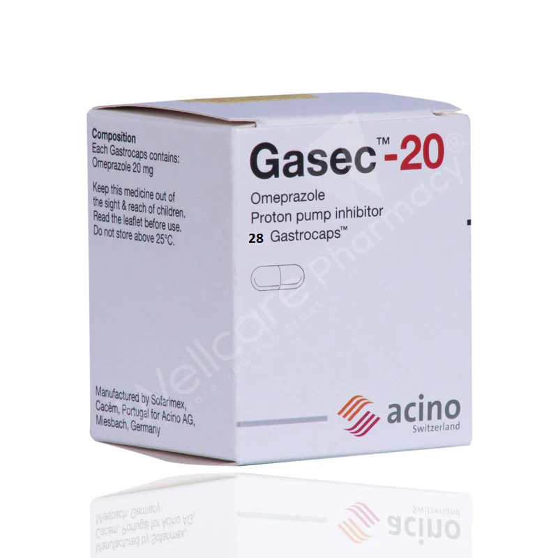 Gasec 20mg Capsules 28'S