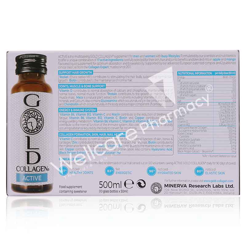 Gold Collagen Active Liquid Vials 10x50ml - Image 3