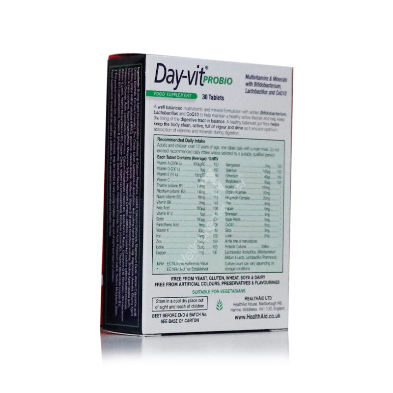 Health Aid Day-Vit Probio Tablets 30'S - Image 3