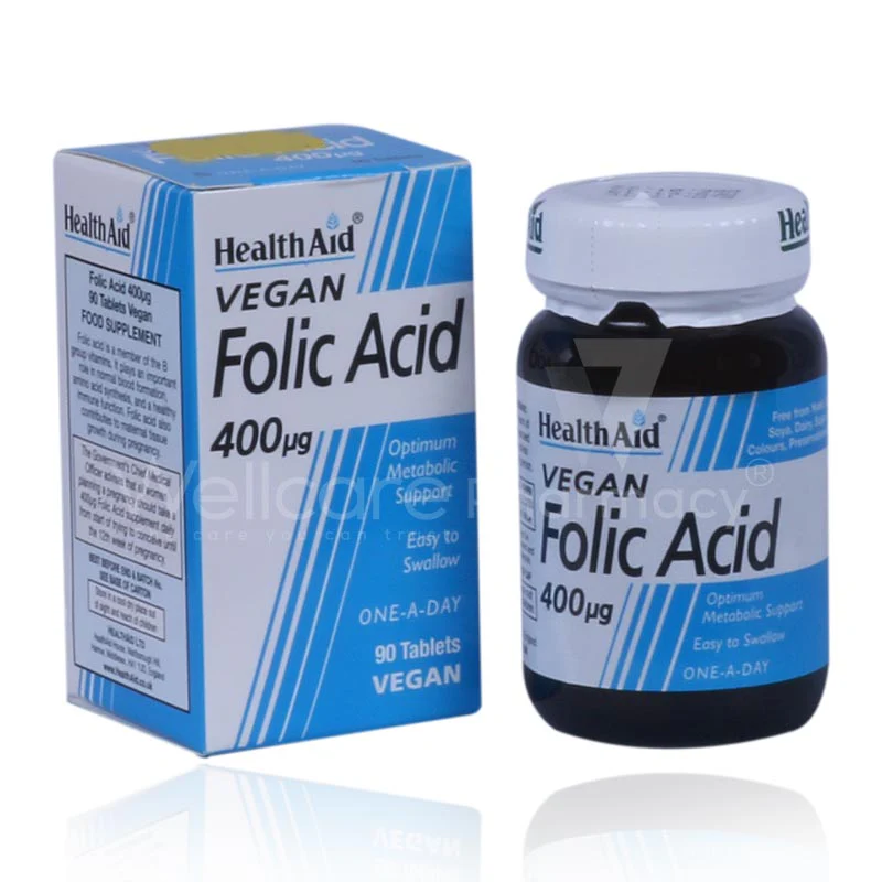 Health Aid Folic Acid 400mcg 90 Tablets