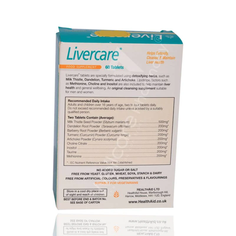 Health Aid Livercare Tablets Prolonged Release 60'S - Image 3