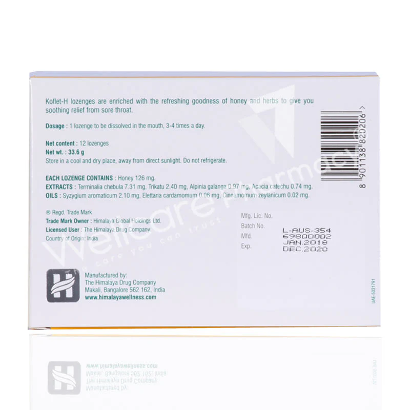 Himalaya Koflet-H Orange Throat Lozenges 12'S - Image 3