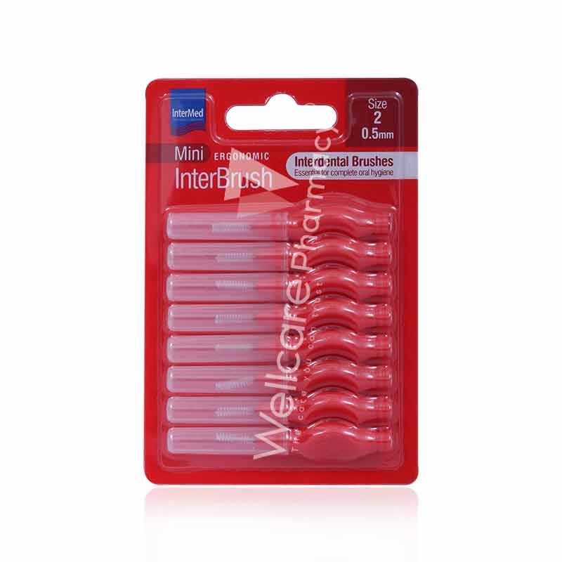 Intermed Ergonomic Interdental Brush Mini Size 0.5mm 1 X 8'S