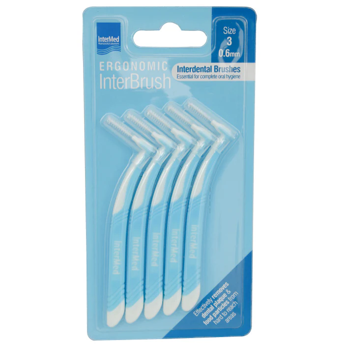 Intermed Ergonomic Interdental Brush Mini Size 0.6mm 1 X 8'S