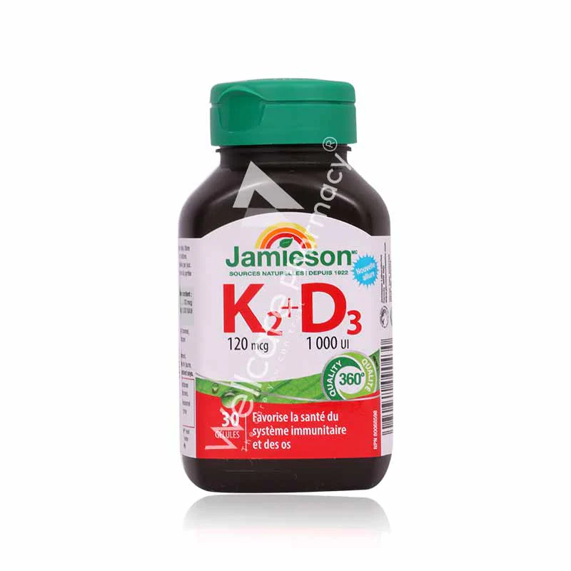 Jamieson Vitamin K2 120mcg+d3 1000iu Softgels 30'S - Image 3