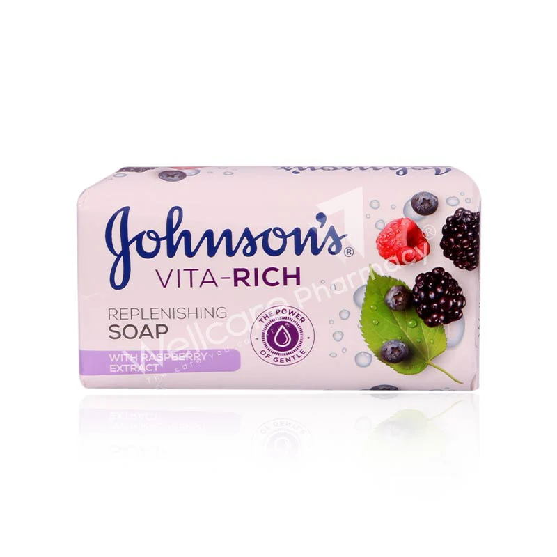 Johnsons Vitarich Replenishin With Raspberry Extract Soap 175gm - Image 3