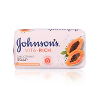 Johnsons Vitarich Smoothing Papaya Soap 175gm - Image 2
