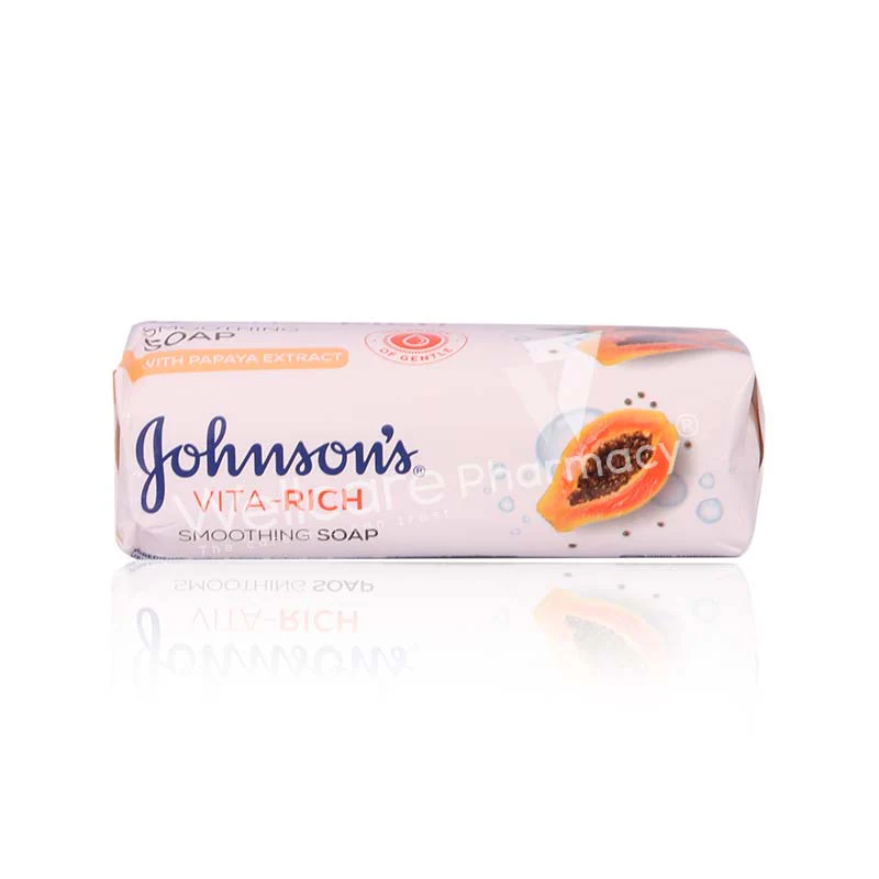 Johnsons Vitarich Smoothing Papaya Soap 175gm - Image 3