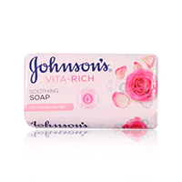 Johnsons Vitarich Smoothing With Rose Water Soap 175gm - Image 2