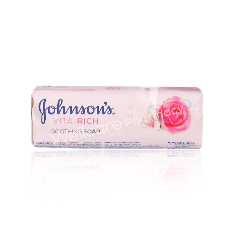 Johnsons Vitarich Smoothing With Rose Water Soap 175gm - Image 3