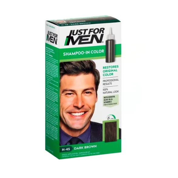 Just For Men Shampoo In Haircolor Dark Brown - Image 2