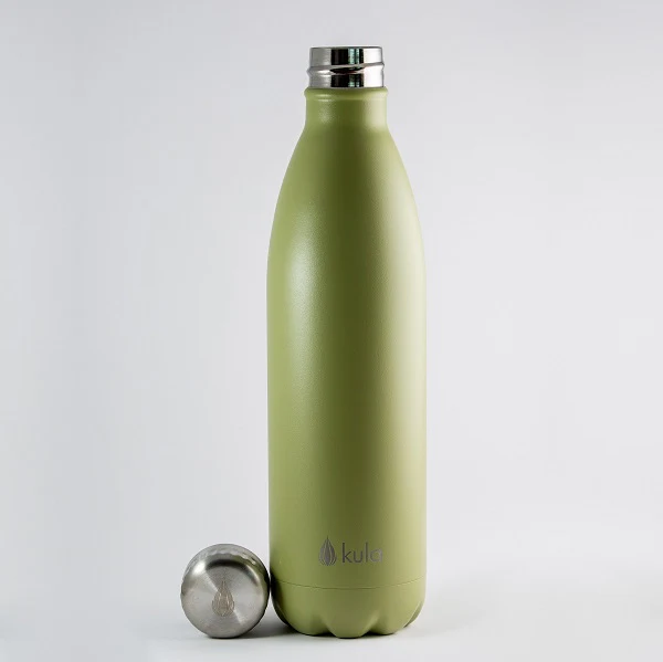 Kula Stainless Steel Vaccum Bottle 350ml Olive - Image 3
