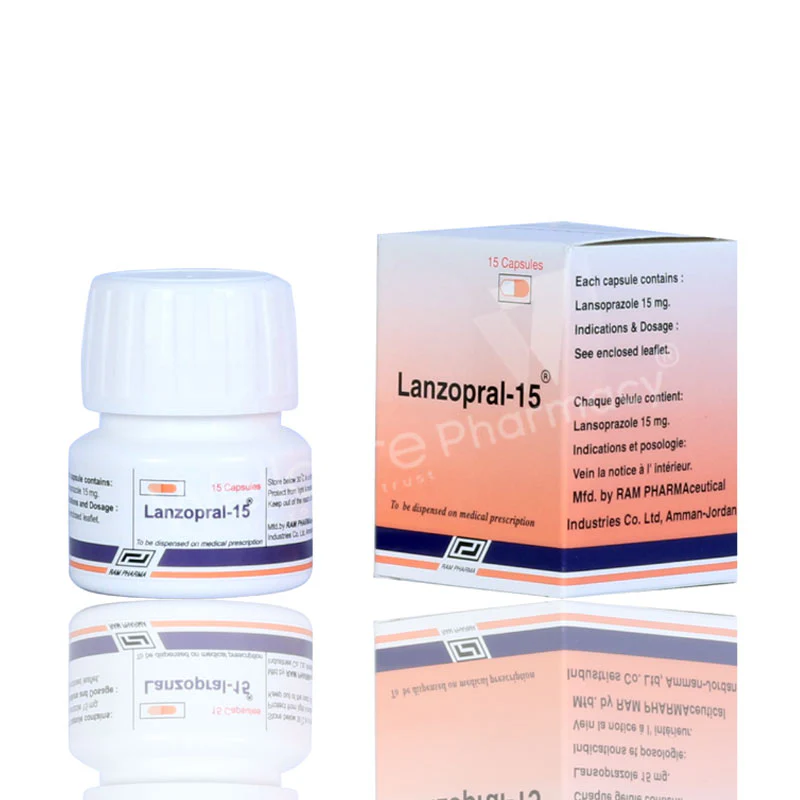 Lanzopral 15mg Capsules 15'S