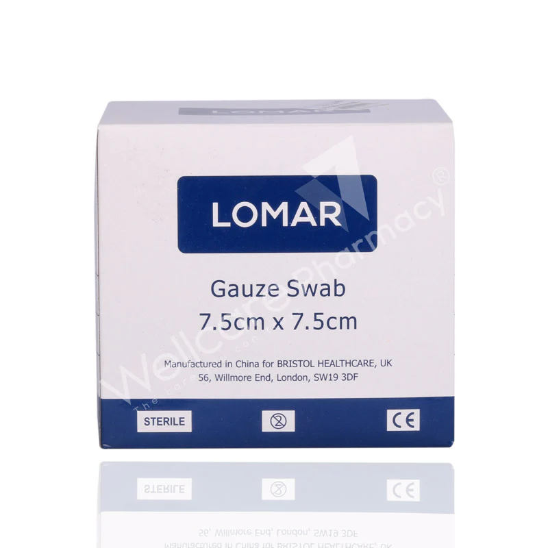 Lomar Sterile Gauze Swabs 7.5x7.5cm 8ply 50'S - Image 3