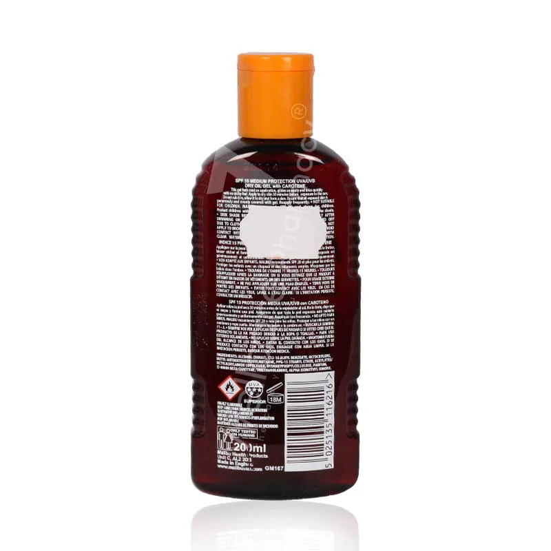 Malibu Spf15 Dry Oil Gel With Carotene 200ml - Image 3