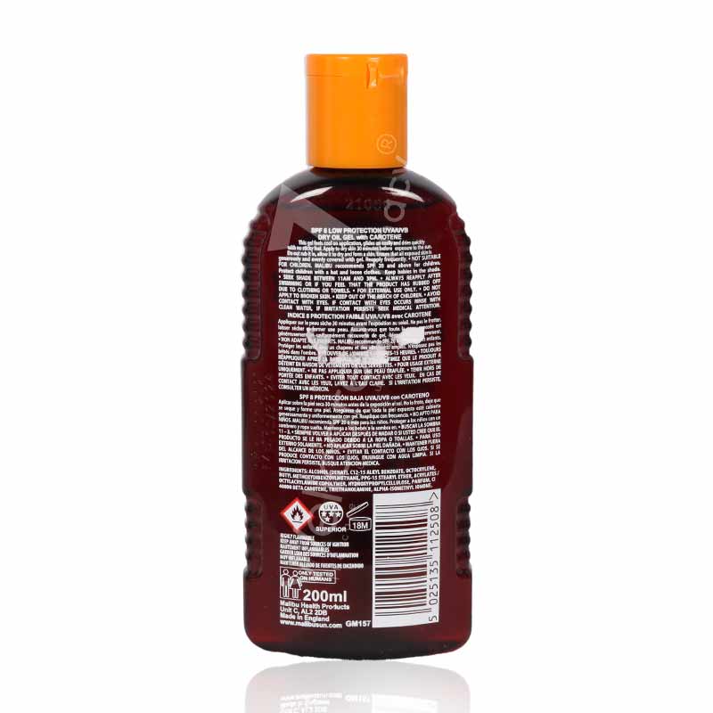 Malibu Spf8 Dry Oil Gel With Carotene 200Ml - Image 3