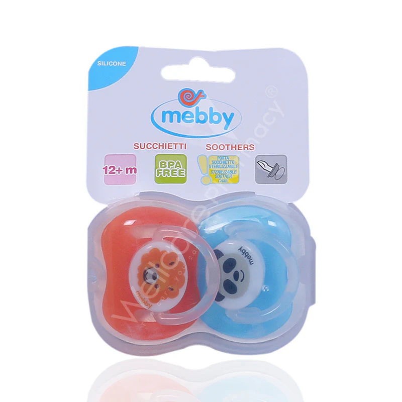 Mebby Silicone Soother Boy 2'S 12months Plus