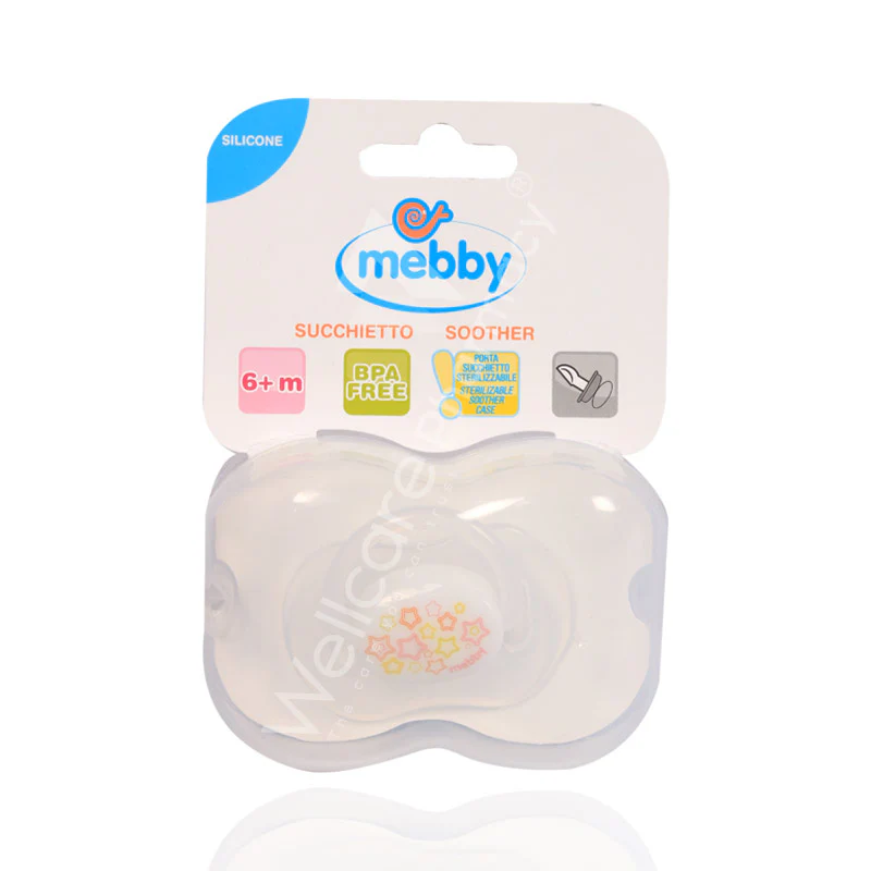 Mebby Silicone Soother Girl 1'S 6months Plus