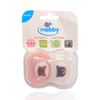 Mebby Silicone Soother Girl 2'S 0-6months - Image 2