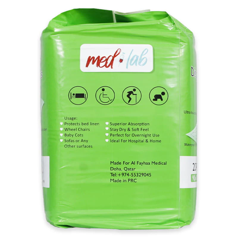 Med Lab Disposable Underpads 90x180cm 20'S - Image 2