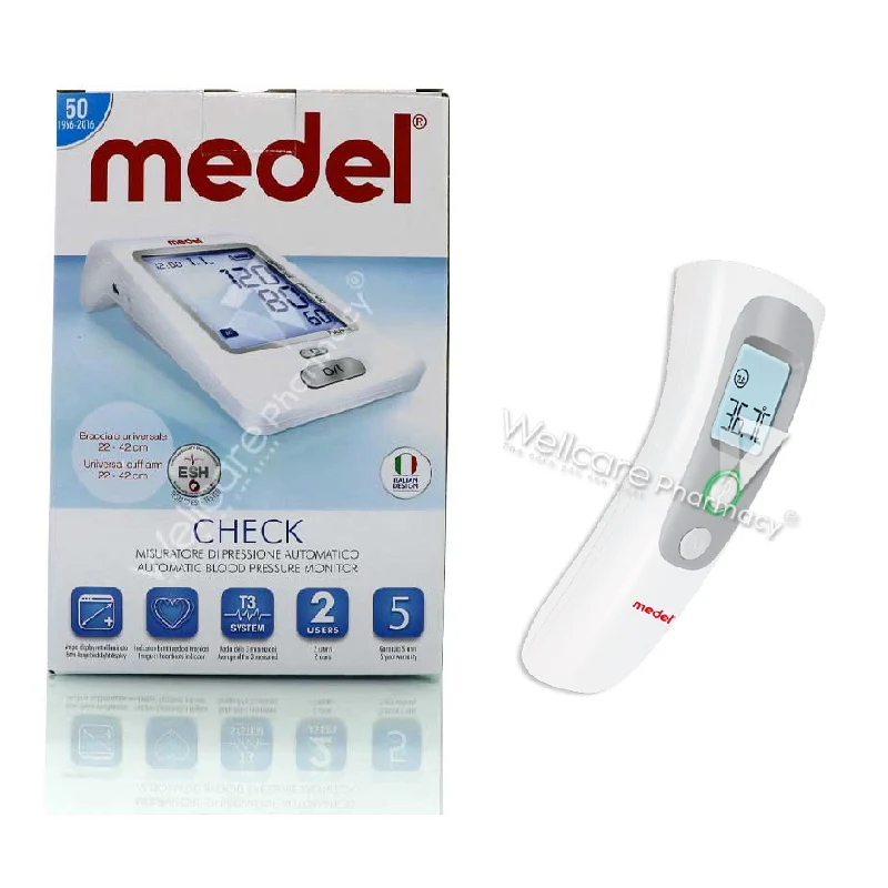 Medel Check Automatic B/P Monitor + Medel Non Contact Forehead Thermometer - Image 4