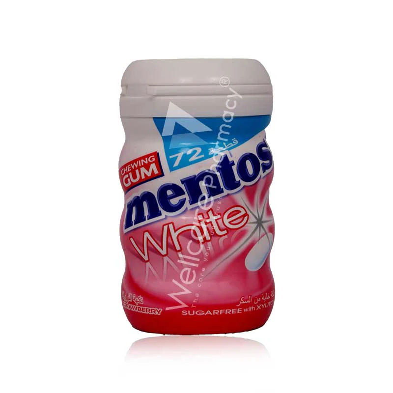 Mentos White Chewing Gum Strawberry 72'S - Image 3