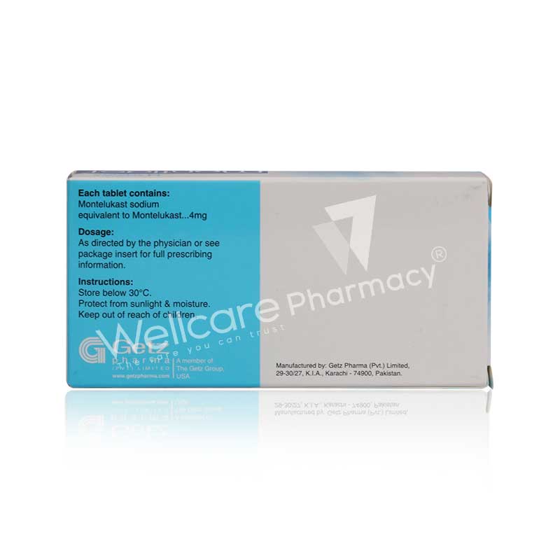 Montiget 4mg Chewable Tablets 14'S - Image 3