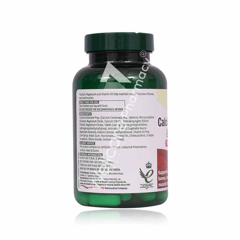 Natures Aid Calcium,Magnesium & Vitamin D3 Tablets 90'S - Image 3