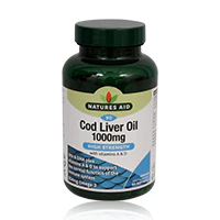 Natures Aid Cod Liver Oil 1000mg With Vitamin A&D Capsules 90'S - Image 2